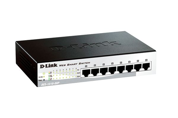 D-Link DES-1210-08P/C2A (8 x FE, PoE, 72W, WebSmart)